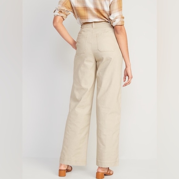 Old Navy High-Waisted Canvas Wide-Leg Workwear Pants - Picture 1 of 2